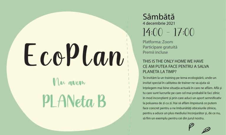 Echipa EcoPlan Iași vă invită la primul training despre ecologie!
